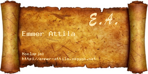 Emmer Attila névjegykártya